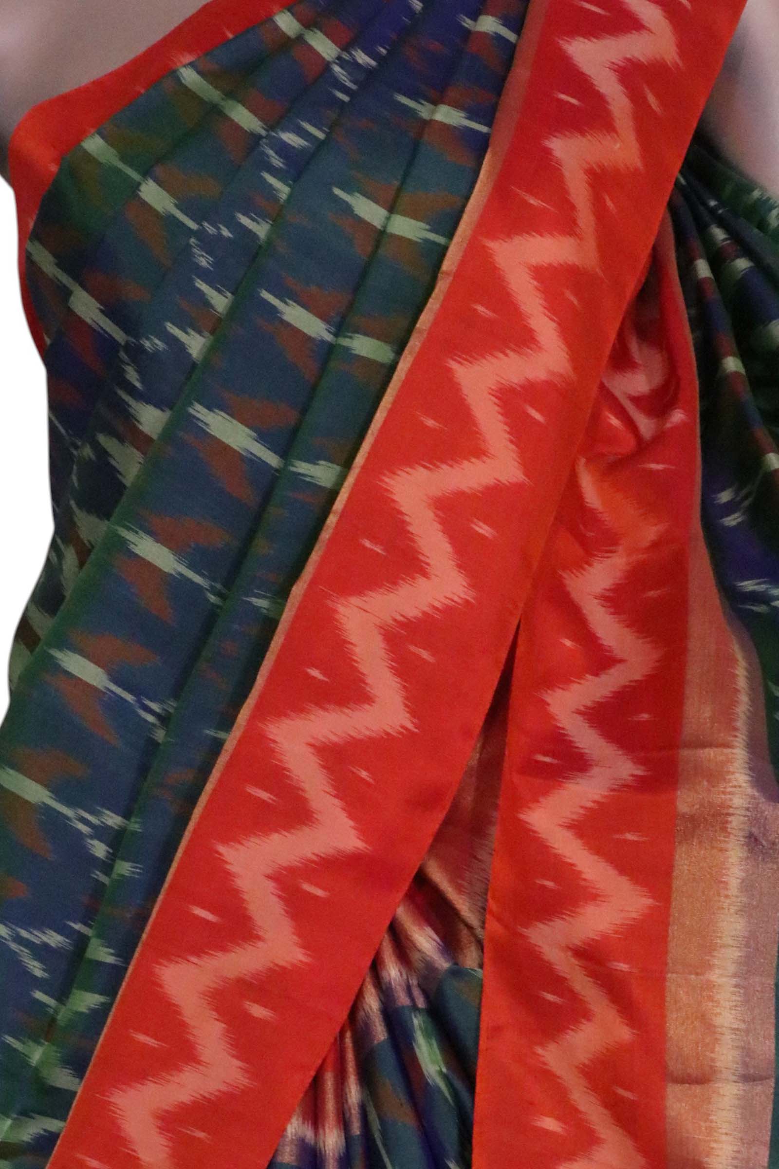 Designer Exclusive Handloom Ikat Soft Silk Saree AL211560